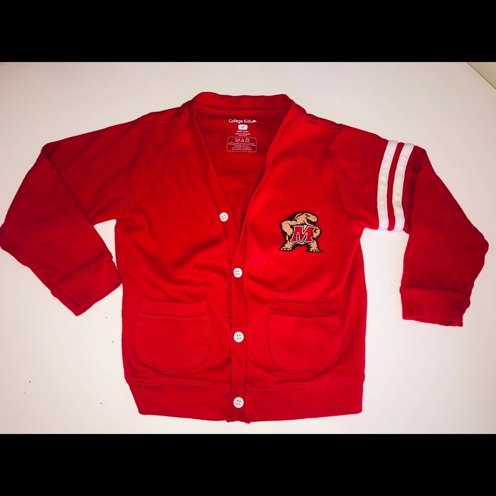 University Maryland 4T Cardigan Sweater Terps🐢